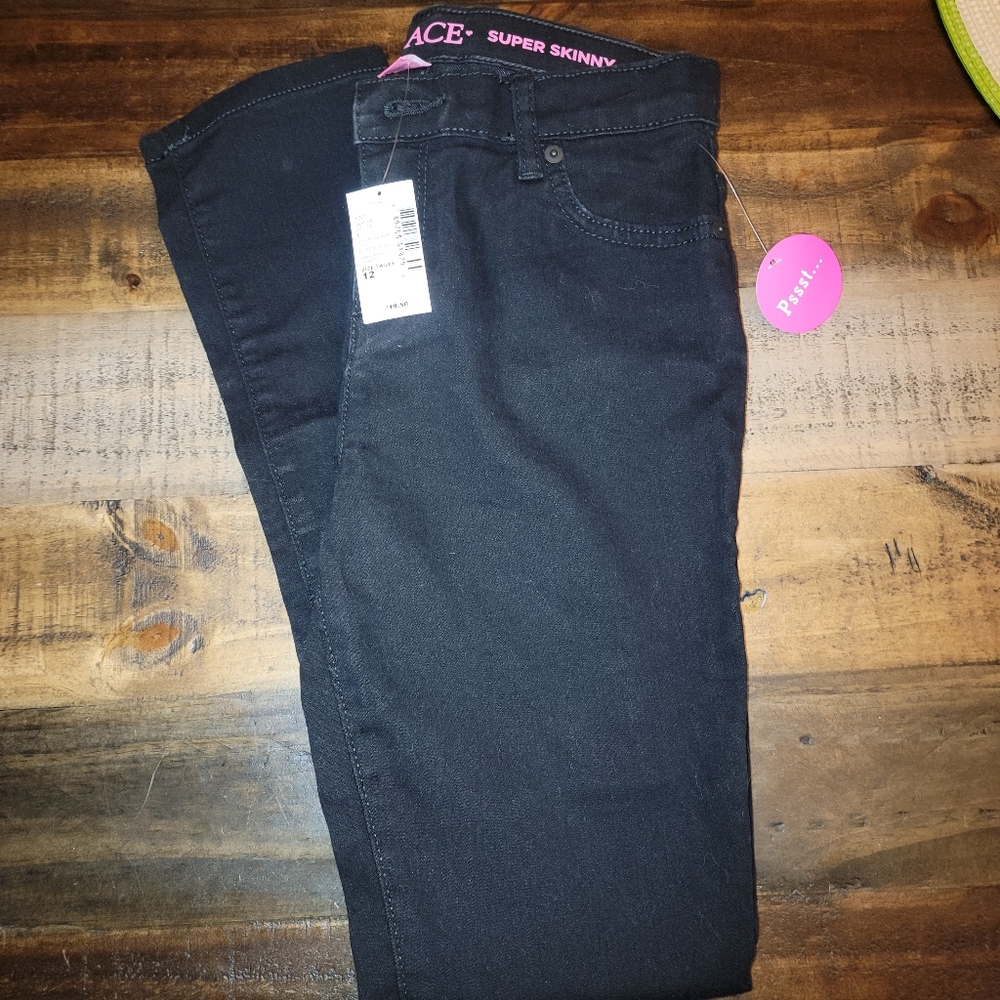 Girls Basic Stretch Super Skinny Jeans - Black Wash